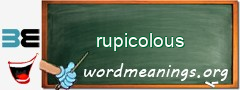 WordMeaning blackboard for rupicolous